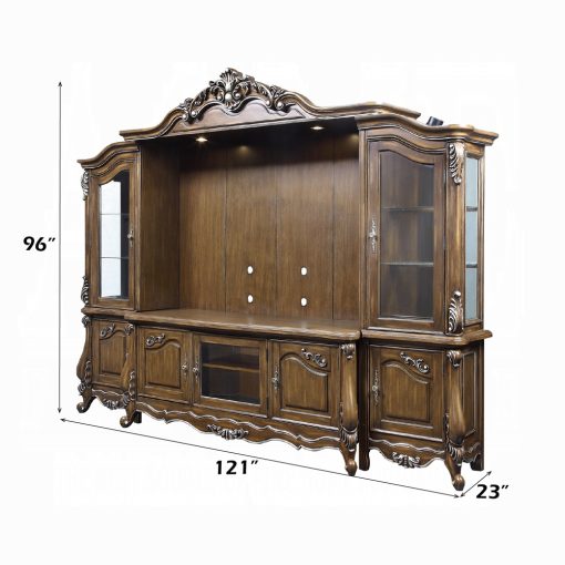 Acme Latisha Antique Oak Entertainment Center - Image 5