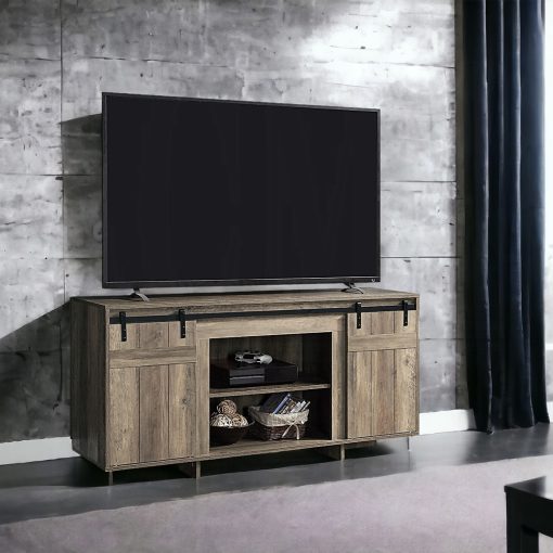 Acme Bellarosa Gray Washed TV Stand - Same As 91608 - Image 7