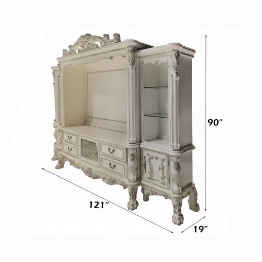 Acme Dresden Bone White Entertainment Center - Image 9