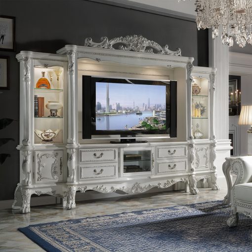 Acme Dresden Bone White Entertainment Center