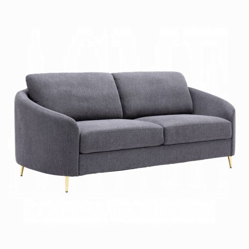 Acme Yuina Gray Linen Sofa - Image 2