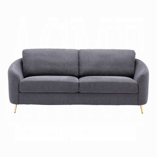 Acme Yuina Gray Linen Sofa - Image 3