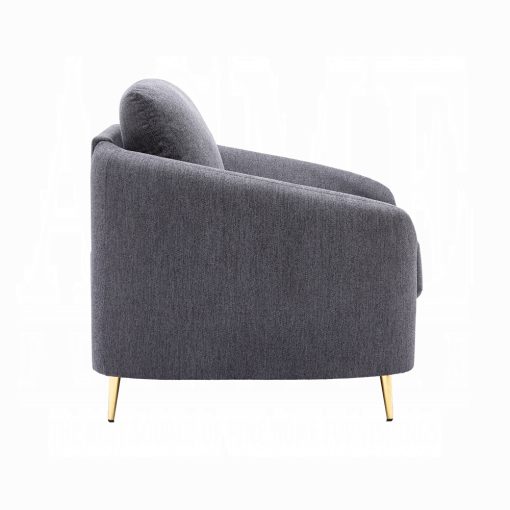 Acme Yuina Gray Linen Sofa - Image 4