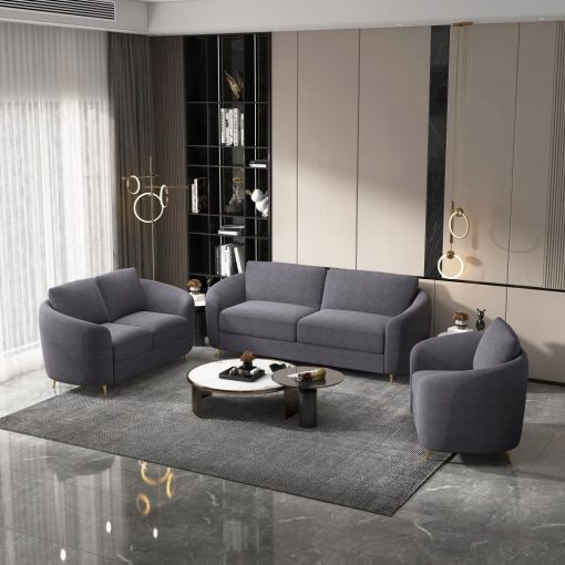 Acme Yuina Gray Linen Sofa - Image 9