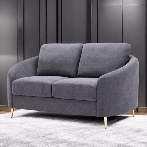 Acme Yuina Gray Linen Loveseat - Image 6