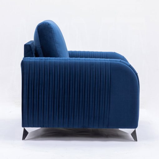 Acme Wenona Blue Velvet Sofa - Image 4