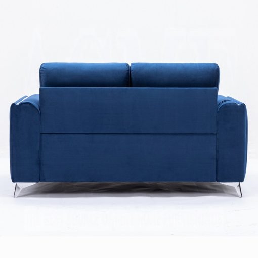 Acme Wenona Blue Velvet Loveseat - Image 5