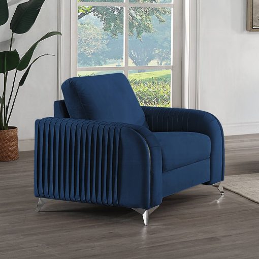 Acme Wenona Blue Velvet Chair