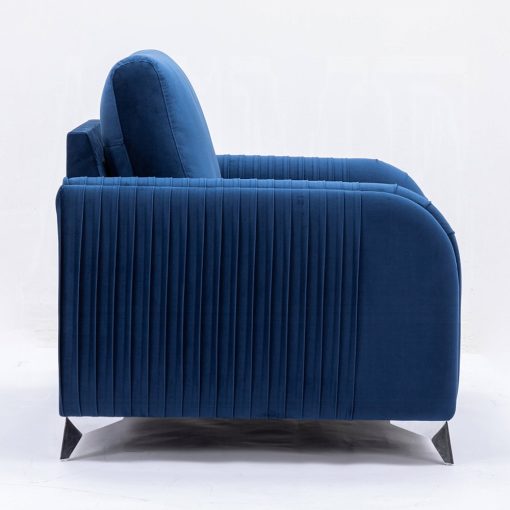 Acme Wenona Blue Velvet Chair - Image 4