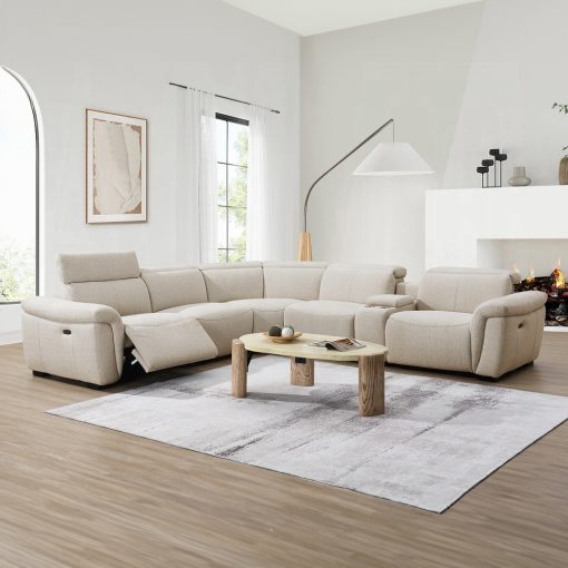 Acme Dayana Beige Boucle Power Motion Sectional Sofa