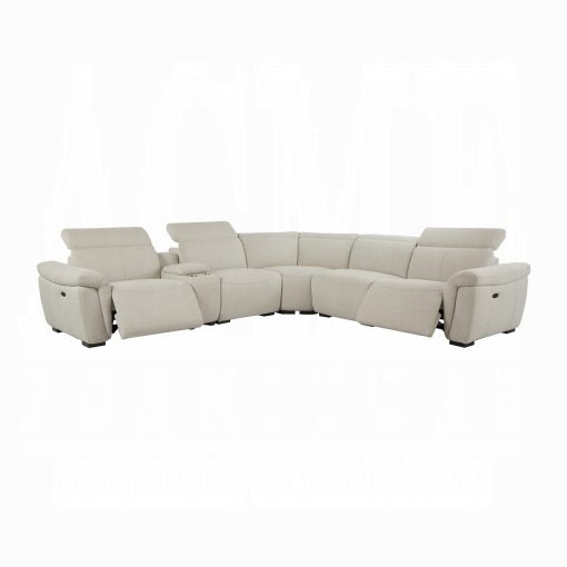 Acme Dayana Beige Boucle Power Motion Sectional Sofa - Image 4