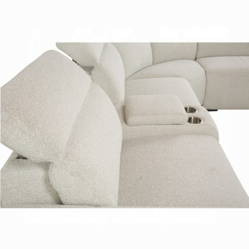 Acme Dayana Beige Boucle Power Motion Sectional Sofa - Image 7