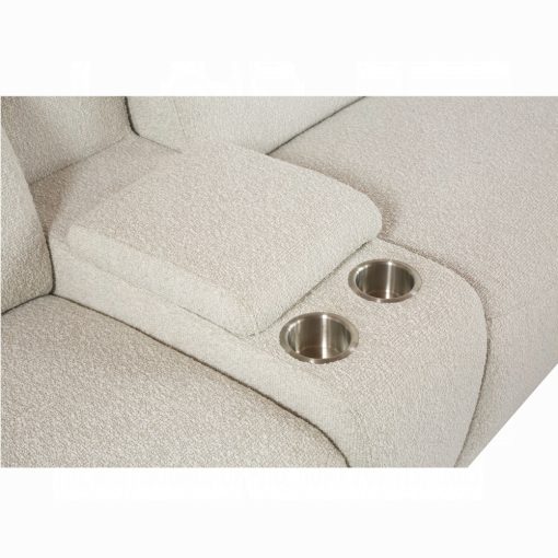 Acme Dayana Beige Boucle Power Motion Sectional Sofa - Image 9