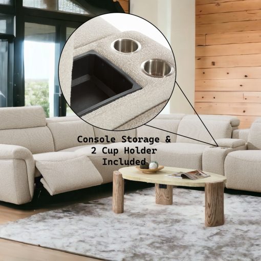 Acme Dayana Beige Boucle Power Motion Sectional Sofa - Image 12