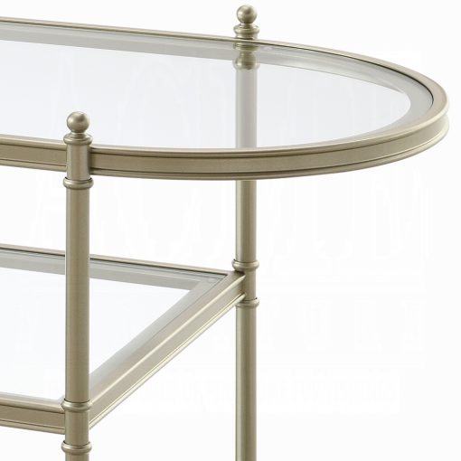 Acme Zaba Glass Top & Champagne TV Stand - Image 4