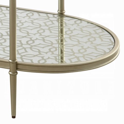 Acme Zaba Glass Top & Champagne TV Stand - Image 5