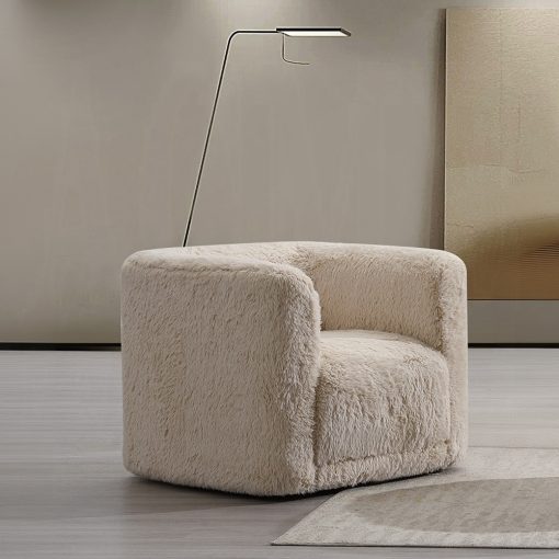 Acme Upendo Beige Linen Chair with Swivel