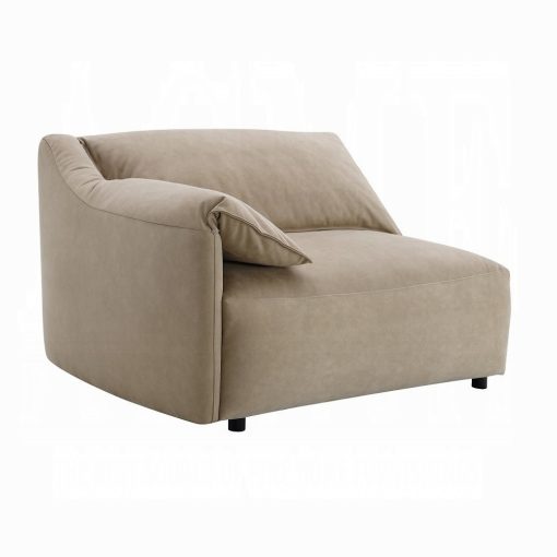 Acme Veata Light Brown Suede Sectional Sofa - Image 7