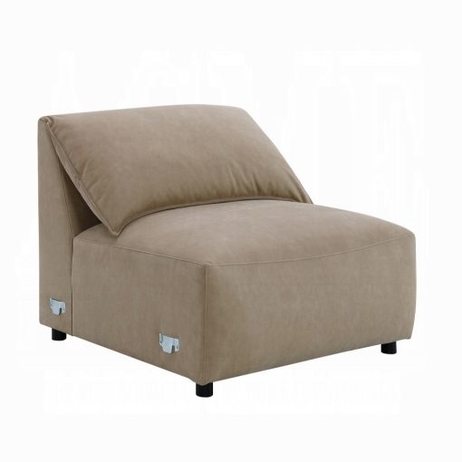 Acme Veata Light Brown Suede Sectional Sofa - Image 9