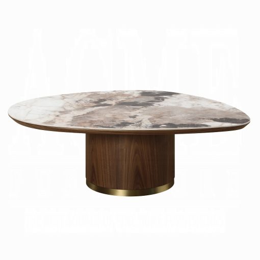 Acme Willene Ceramic Top & Walnut Coffee Table with Ceramic Top - Image 4