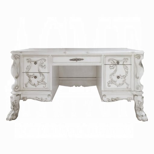 Acme Dresden Bone White Executive Writing Desk - Image 4