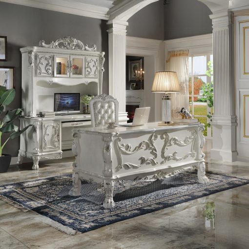 Acme Dresden Bone White Executive Writing Desk - Image 2