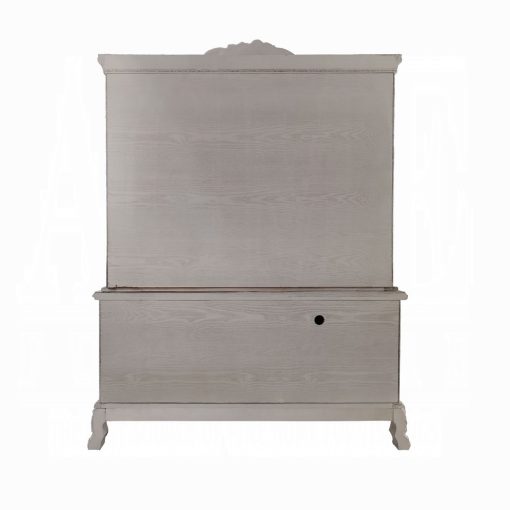 Acme Dresden Bone White Computer Desk & Hutch - Image 5