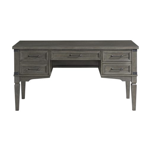 Intercon Foundry Brushed Pewter 60" Half Ped Desk - Image 2