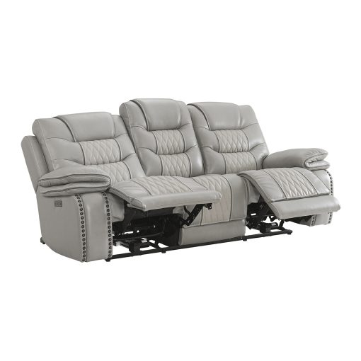 Intercon Cody Dual-Power Sofa | Light Grey - Image 3