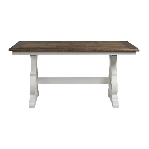 Intercon Drake Rustic White and French Oak Counter Table - Image 2