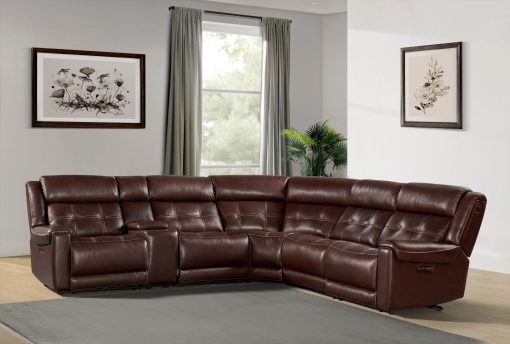 Intercon Regis Dual-Power Sectional | Baron Redwood - Image 6
