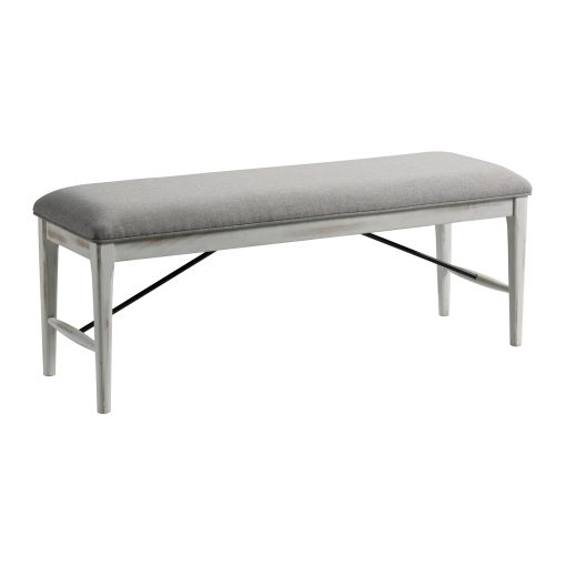 Intercon Modern Rustic Weathered White Dining Bench