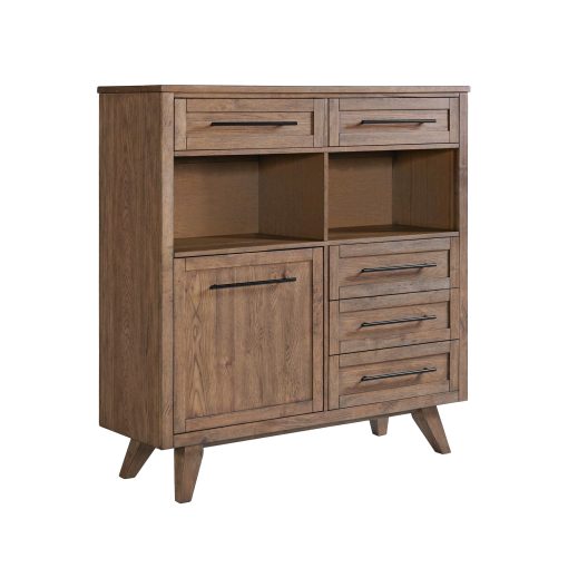 Intercon Oslo Pantry Weathered Chestnut Cabinet