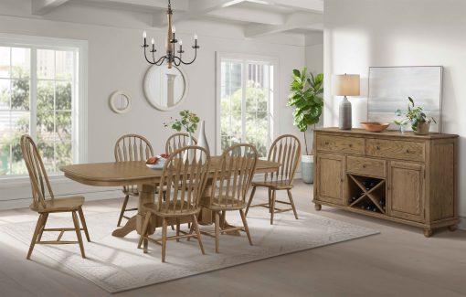 Intercon Colonial Oak Arrow Back Chair - Image 4