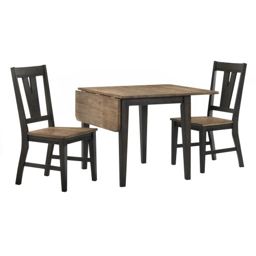 Intercon Harper Brushed Brown and Pecan Drop Leaf Table - Image 2