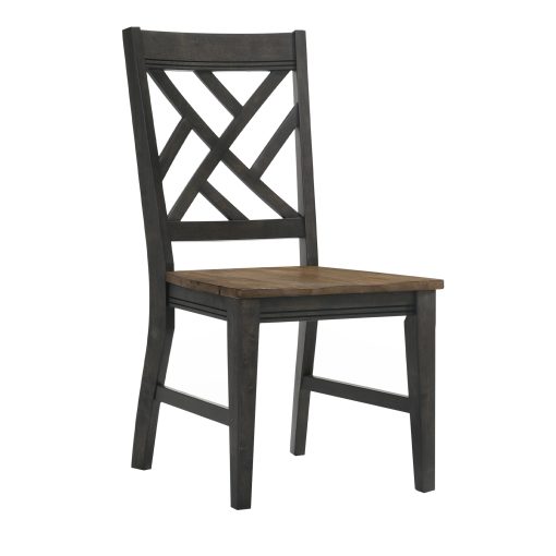 Intercon Harper Brushed Brown and Pecan Lattice Chair