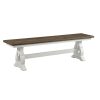 Intercon Drake Rustic White and French Oak Dining Bench