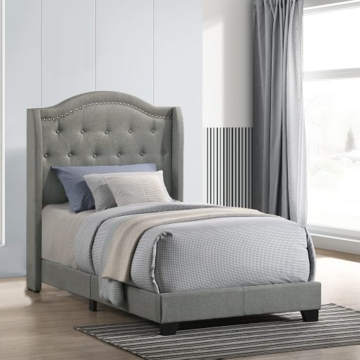 Intercon Rhyan Smoke Finish Upholstered Bed - Image 5