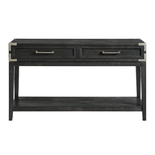Intercon Laguna Weathered Steel Sofa Back Table - Image 3