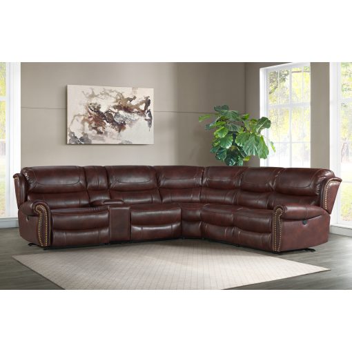 Intercon Hyde Park Sectional Set | Banner Mahogany - Image 5