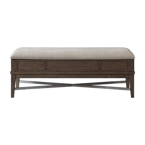 Intercon Preston Weathered Vintage Oak Storage Bench - Image 2