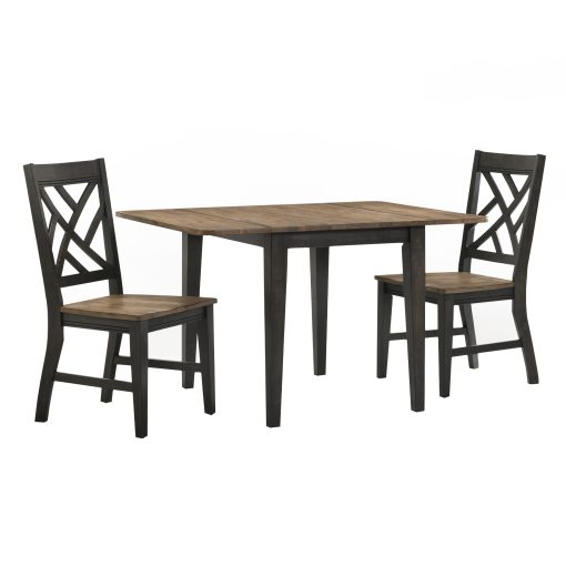 Intercon Harper Brushed Brown and Pecan Drop Leaf Table - Image 3