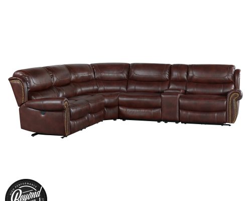 Intercon Hyde Park Sectional Set | Banner Mahogany