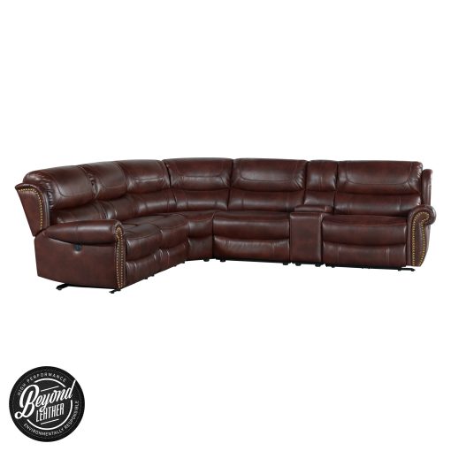 Intercon Hyde Park Sectional Set | Banner Mahogany