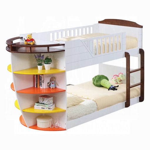 Acme Neptune White & Chocolate Twin/Twin Bunk Bed - Image 2