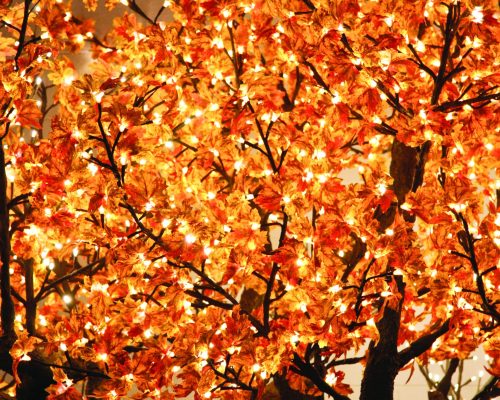 The Light Garden 2120 Light 9' Autumn Leaf Maple Tree Warm White Leds