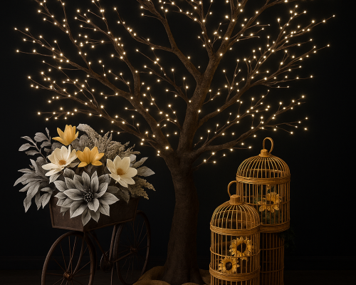 The Light Garden 1632 Light 9' Twig Tree Warm White Leds Natural Trunk
