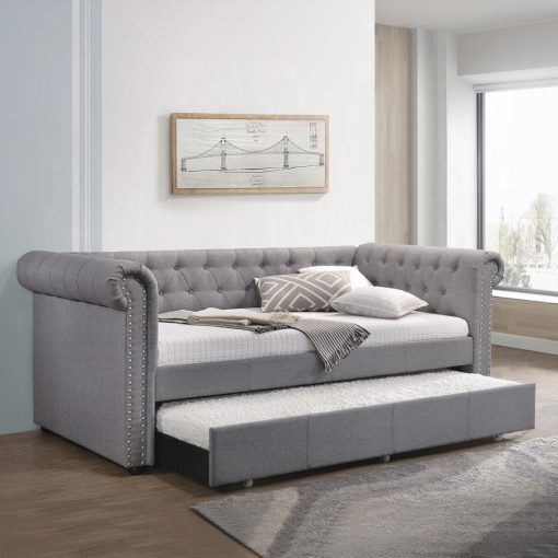 Acme Justice Smoke Gray Daybed with Trundle (Twin)