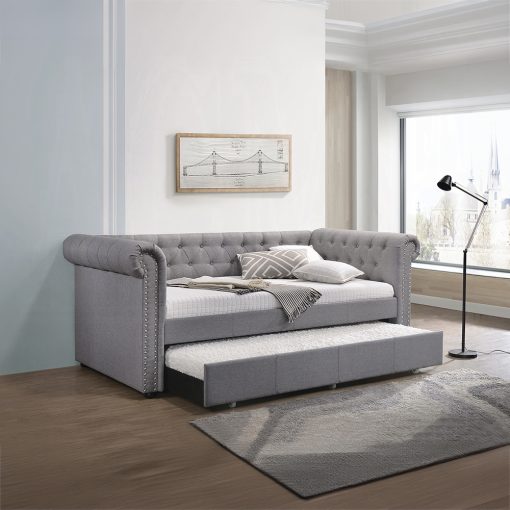 Acme Justice Smoke Gray Daybed with Trundle (Twin) - Image 9