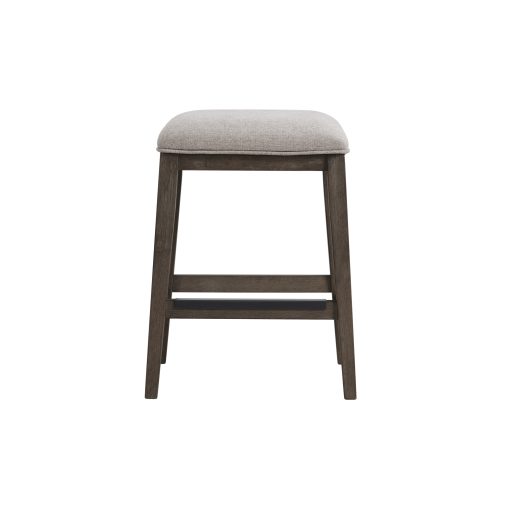 Intercon Hearst Reclaimed Chevron Backless Stool - Image 2